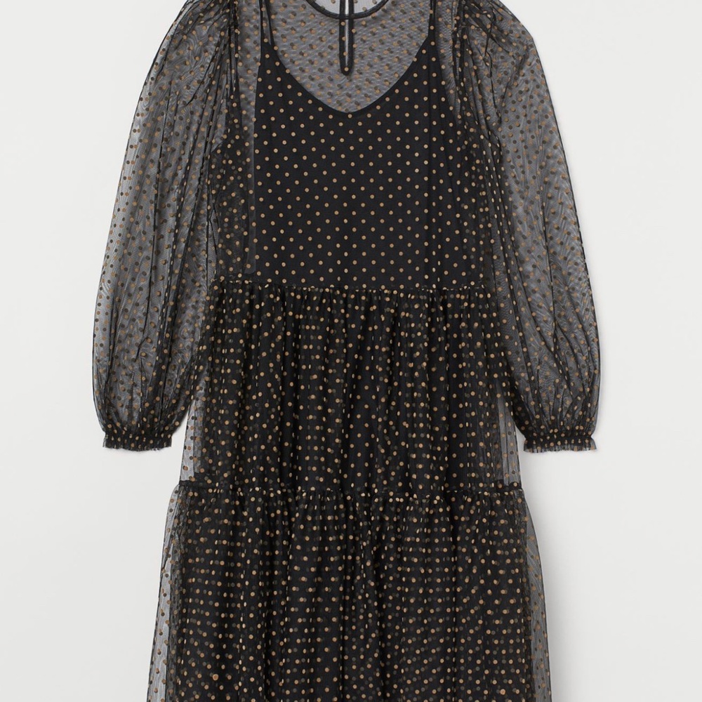 Black dotted dress